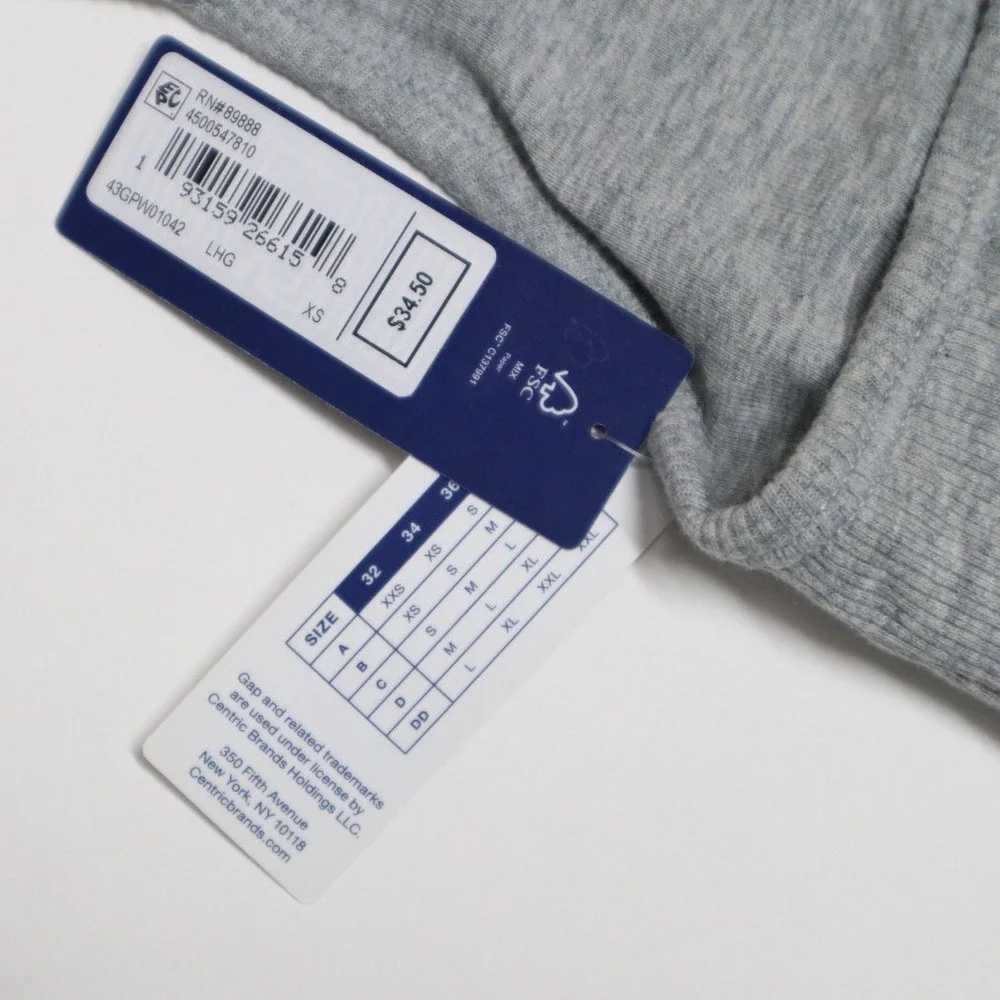 Gap GapBody Women S Logo Comfort Cropped Bralette - Gray -‎ Size XS